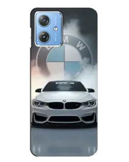 Чехол для Motorola MOTO G54 / G54 Power с картинкой «BMW в белом дыму»
