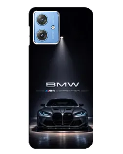 Чехол для Motorola MOTO G54 / G54 Power с картинкой «BMW сквозь ночной город»