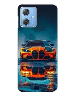 Чехол для Motorola MOTO G54 / G54 Power с картинкой «BMW — золотая эмблема»