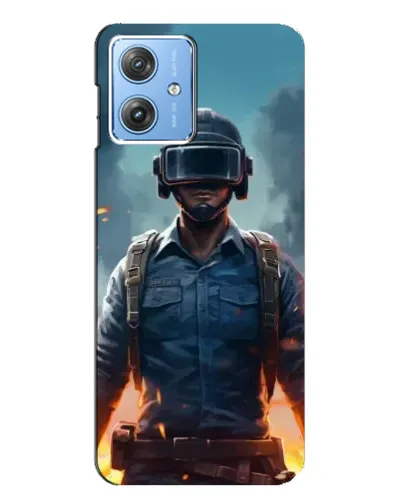 Чехол для Motorola MOTO G54 / G54 Power с картинкой «PUBG — реалистичный герой»