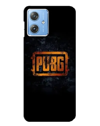 Чехол для Motorola MOTO G54 / G54 Power с картинкой «PUBG — золотой логотип»