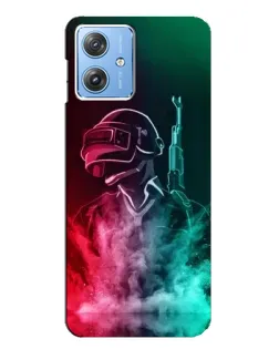 Чехол для Motorola MOTO G54 / G54 Power с картинкой «PUBG — огненный воин»