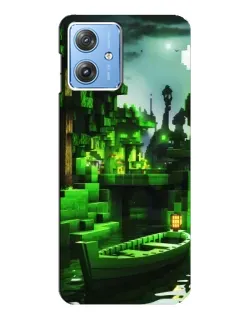 Чехол для Motorola MOTO G54 / G54 Power с картинкой «Minecraft лесной пейзаж»