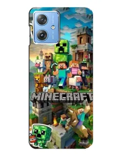 Чехол для Motorola MOTO G54 / G54 Power с картинкой «Замок Minecraft»