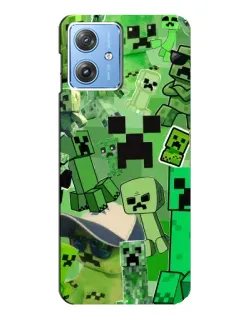 Чехол для Motorola MOTO G54 / G54 Power с картинкой «Криперы Minecraft»