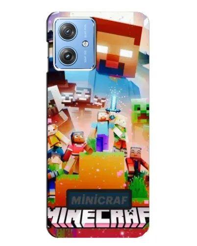 Чехол для Motorola MOTO G54 / G54 Power с картинкой «Minecraft герои игры»