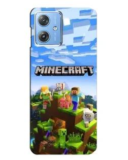 Чехол для Motorola MOTO G54 / G54 Power с картинкой «Minecraft классический мир»