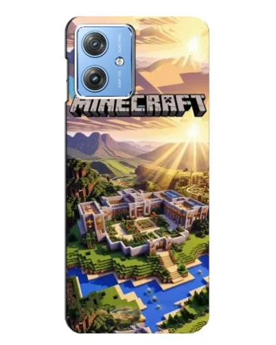 Чехол для Motorola MOTO G54 / G54 Power с картинкой «Minecraft панорама»