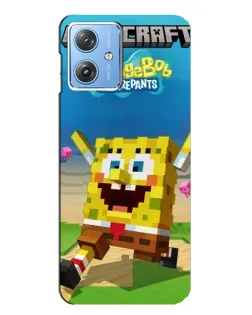 Чохол для Motorola MOTO G54 / G54 Power з картинкою «Губка Боб Minecraft»