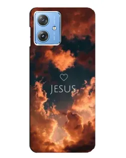 Чехол для Motorola MOTO G54 / G54 Power с картинкой «Сияние Имени Jesus»