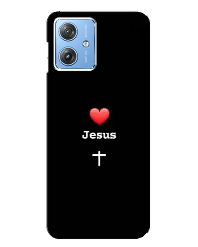 Чехол для Motorola MOTO G54 / G54 Power с картинкой «Сердце - Jesus»