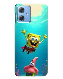 Чехол для Motorola MOTO G54 / G54 Power с картинкой «Спанч Боб под водой»