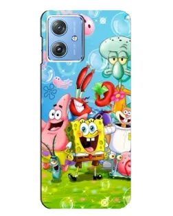 Чехол для Motorola MOTO G54 / G54 Power с картинкой «Губка Боб и друзья»