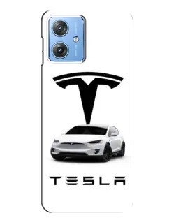 Чехол для Motorola MOTO G54 / G54 Power с картинкой «Tesla White Style»