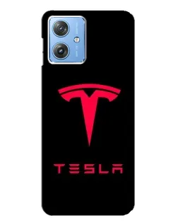Чехол для Motorola MOTO G54 / G54 Power с картинкой «Tesla Red Logo»