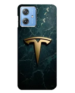 Чехол для Motorola MOTO G54 / G54 Power с картинкой «Мраморная Tesla Gold»