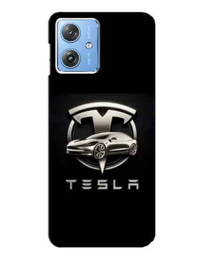 Чехол для Motorola MOTO G54 / G54 Power с картинкой «Tesla — серебристое авто» Чехол для Motorola MOTO G54 / G54 Power с картинкой «Tesla — серебристое авто»