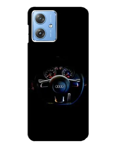 Чехол для Motorola MOTO G54 / G54 Power с картинкой «Салон Audi — руль»