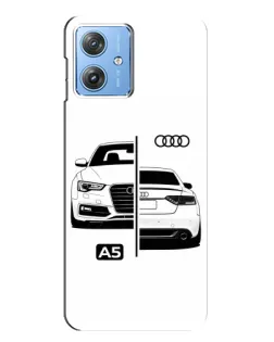 Чехол для Motorola MOTO G54 / G54 Power с картинкой «Audi — контрастный дизайн»