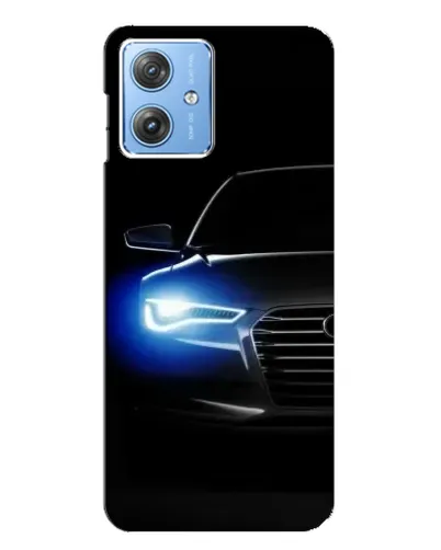 Чехол для Motorola MOTO G54 / G54 Power с картинкой «Неоновый взгляд Audi»