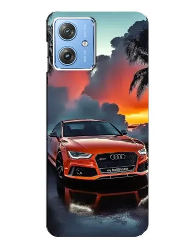 Чехол для Motorola MOTO G54 / G54 Power с картинкой «Audi — закат»