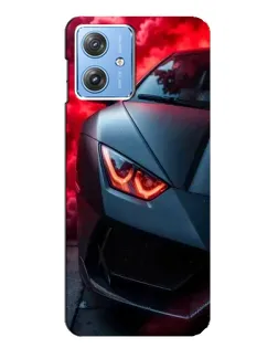 Чехол для Motorola MOTO G54 / G54 Power с картинкой «Lamborghini красное сияние»