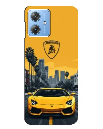 Чехол для Motorola MOTO G54 / G54 Power с картинкой «Желтый Lamborghini город» Чехол для Motorola MOTO G54 / G54 Power с картинкой «Желтый Lamborghini город»