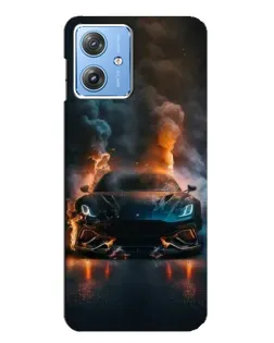 Чехол для Motorola MOTO G54 / G54 Power с картинкой «Lamborghini дымная эстетика»