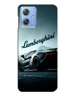 Чехол для Motorola MOTO G54 / G54 Power с картинкой «Классическая надпись Lamborghini»