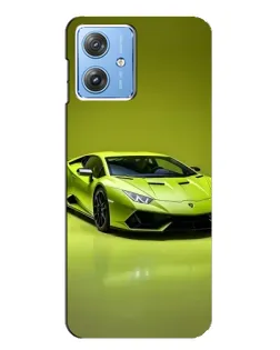 Чехол для Motorola MOTO G54 / G54 Power с картинкой «Салатовый Lamborghini Huracan»