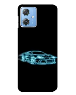 Чехол для Motorola MOTO G54 / G54 Power с картинкой «Неоновый контур Lamborghini»
