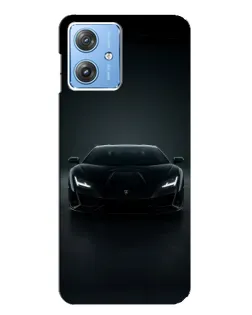 Чехол для Motorola MOTO G54 / G54 Power с картинкой «Черный Lamborghini Aventador»