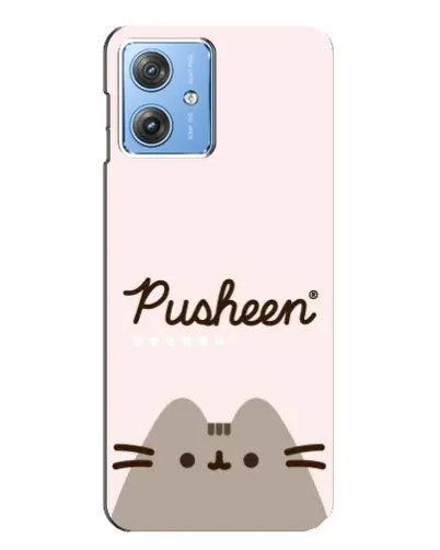 Чехол для Motorola MOTO G54 / G54 Power с картинкой «Pusheen логотип»