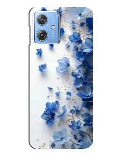 Чехол для Motorola MOTO G54 / G54 Power с картинкой «Голубой цветочный каскад» Чехол для Motorola MOTO G54 / G54 Power с картинкой «Голубой цветочный каскад»