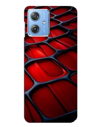 Чехол для Motorola MOTO G54 / G54 Power с картинкой «Красная глянцевая сетка»