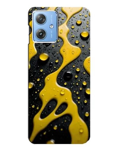 Чехол для Motorola MOTO G54 / G54 Power с картинкой «Жидкое желтое золото»