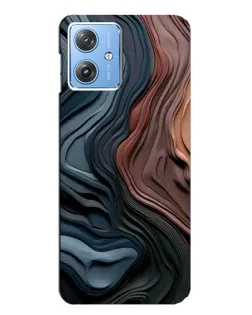 Чехол для Motorola MOTO G54 / G54 Power с картинкой «Цветные волны каньона»