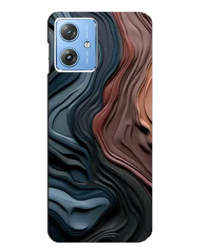 Чехол для Motorola MOTO G54 / G54 Power с картинкой «Цветные волны каньона»