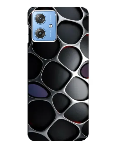 Чехол для Motorola MOTO G54 / G54 Power с картинкой «Объемная темная решетка»