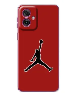 Чехол для Motorola Moto G55 с картинкой «Jordan Red Back»