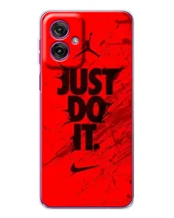 Чехол для Motorola Moto G55 с картинкой «Nike Just Do It»