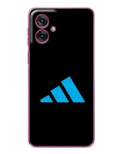 Чехол для Motorola Moto G55 с картинкой «Adidas Cyan Logo»