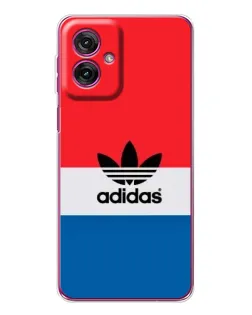 Чехол для Motorola Moto G55 с картинкой «Ретро блоки Adidas»