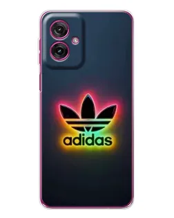 Чехол для Motorola Moto G55 с картинкой «Неоновый Adidas»