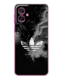 Чехол для Motorola Moto G55 с картинкой «Абстрактный дым Adidas»