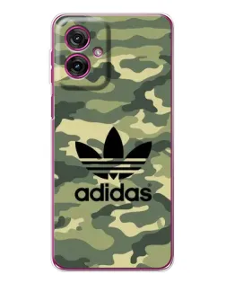 Чехол для Motorola Moto G55 с картинкой «Милитари стиль Adidas»