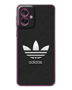 Чехол для Motorola Moto G55 с картинкой «Adidas Карбоновая текстура»