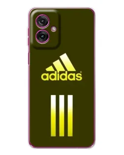 Чехол для Motorola Moto G55 с картинкой «Оливковый градиент Adidas»