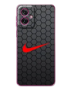 Чехол для Motorola Moto G55 с картинкой «Nike — карбоновая сетка» Чехол для Motorola Moto G55 с картинкой «Nike — карбоновая сетка»