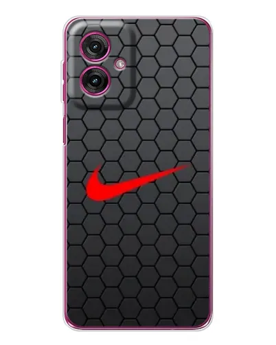 Чехол для Motorola Moto G55 с картинкой «Nike — карбоновая сетка»